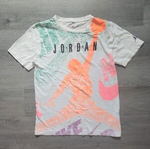 Air Jordan Boy's Short Sleeve Crewneck Logo Graphic Tee Shirt Large L 12-13